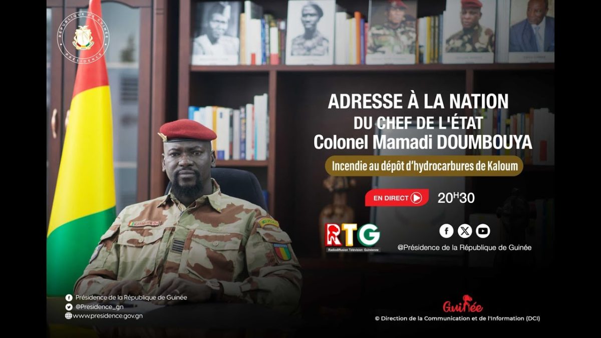 Adresse à la nation du chef de l’État, le colonel Mamadi Doumbouya.