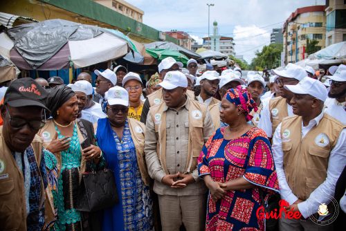 RGPH-4 : Le Ministre Ismaël NABE lance la campagne de sensibilisation des femmes des marchés de Conakry