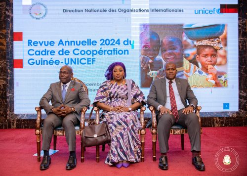 MPCI : le Ministre Ismaël NABE préside la revue annuelle 2024 du cadre de coopération Guinée-UNICEF