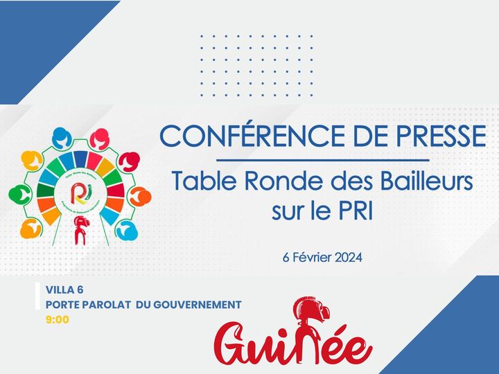 CONFÉRENCE DE PRESSE Table Ronde des Bailleurs sur le PRI