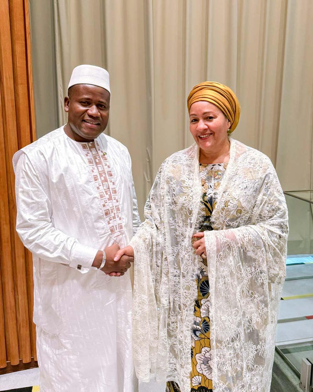 𝐍𝐞𝐰 𝐘𝐨𝐫𝐤 : 𝐑𝐞𝐧𝐜𝐨𝐧𝐭𝐫𝐞 𝐟𝐫𝐮𝐜𝐭𝐮𝐞𝐮𝐬𝐞 𝐞𝐧𝐭𝐫𝐞 𝐥𝐞 𝐌𝐢𝐧𝐢𝐬𝐭𝐫𝐞 𝐈𝐬𝐦𝐚𝐞𝐥 𝐍𝐚𝐛é 𝐞𝐭 𝐌𝐦𝐞 𝐀𝐦𝐢𝐧𝐚 𝐉. 𝐌𝐨𝐡𝐚𝐦𝐦𝐞𝐝