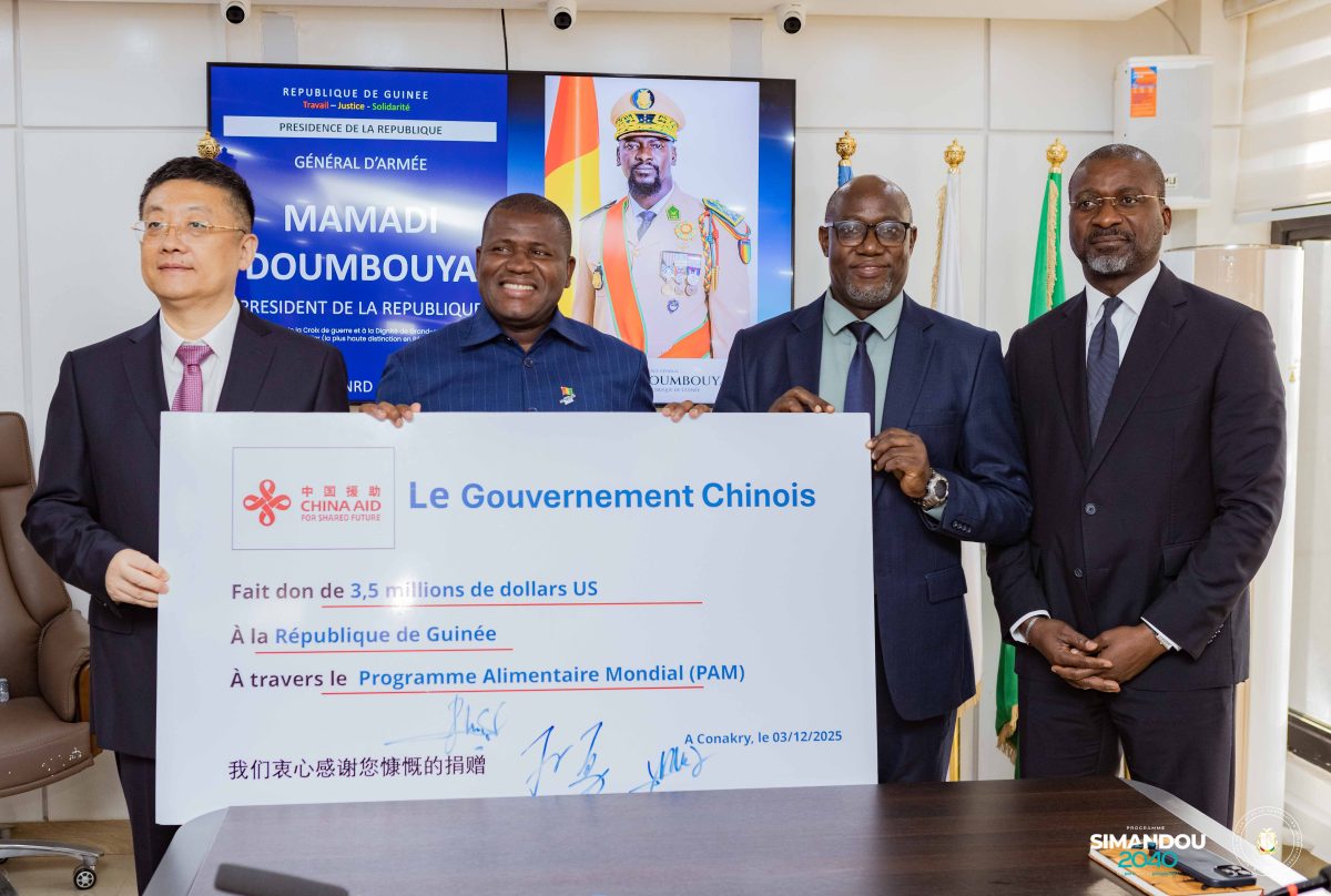 Guinée : La Chine et le PAM accompagnent le Gouvernement dans un vaste programme d’assistance alimentaire et nutritionnelle